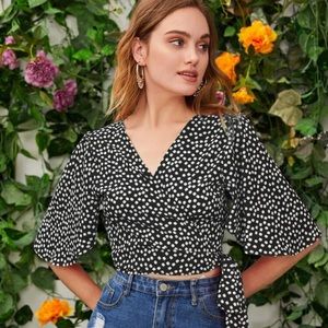 Shein wrap crop top